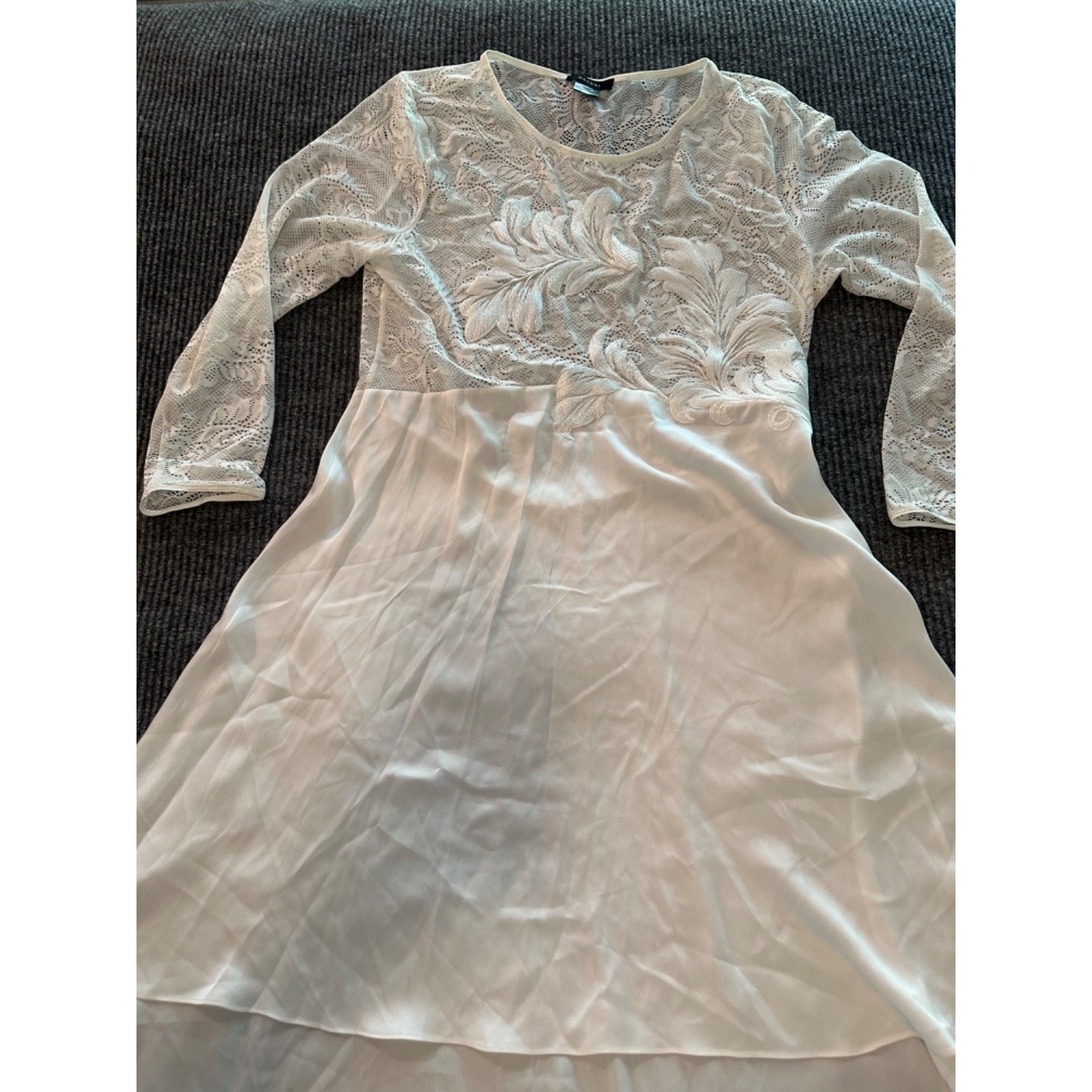 Natori Ever After Gown Womens L In White Floral Lace Bridal Honeymoon Romantic